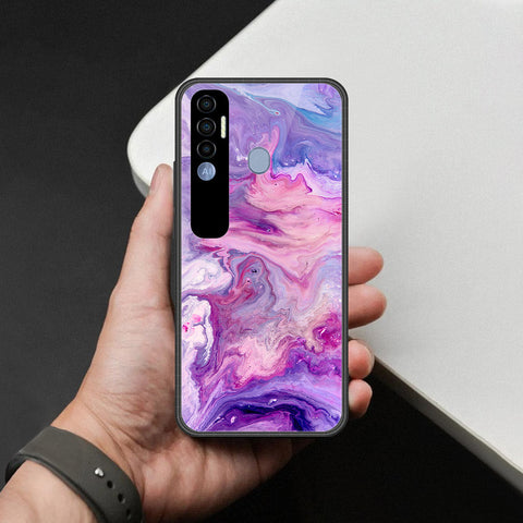 Tecno Spark 7 Pro Cover - Colorful Marble Series - HQ Premium Shine Durable Shatterproof Case