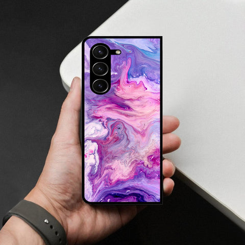 Samsung Galaxy Z Fold 5 5G Cover - Colorful Marble Series - HQ Premium Shine Durable Shatterproof Case