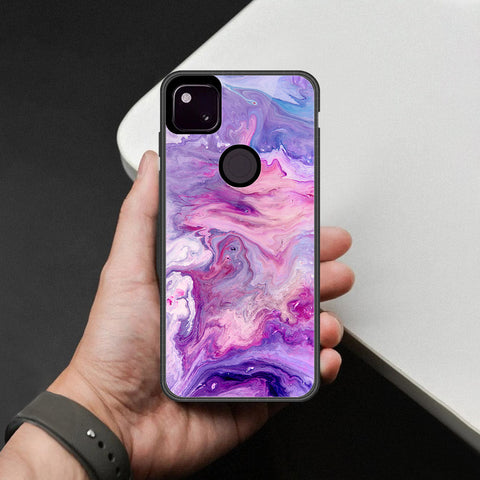Google Pixel 4a 4G Cover - Colorful Marble Series - HQ Premium Shine Durable Shatterproof Case