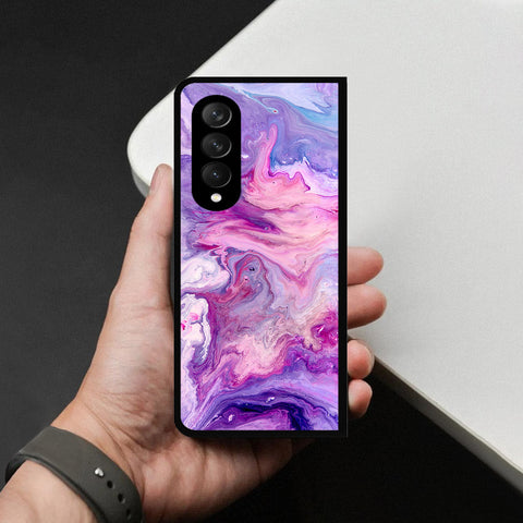 Samsung Galaxy Z Fold 3 5G Cover - Colorful Marble Series - HQ Premium Shine Durable Shatterproof Case