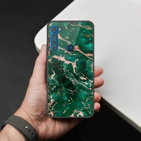 Motorola One Fusion Plus Cover - Colorful Marble Series - HQ Premium Shine Durable Shatterproof Case