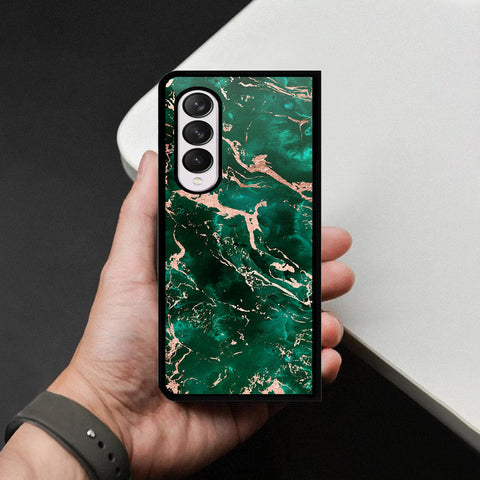 Samsung Galaxy Z Fold 4 5G Cover - Colorful Marble Series - HQ Premium Shine Durable Shatterproof Case