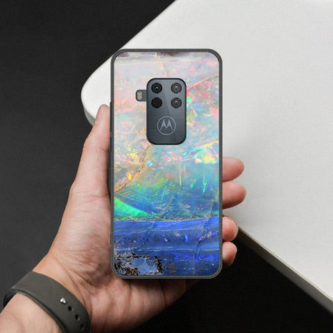Motorola One Zoom Cover - Colorful Marble Series - HQ Premium Shine Durable Shatterproof Case