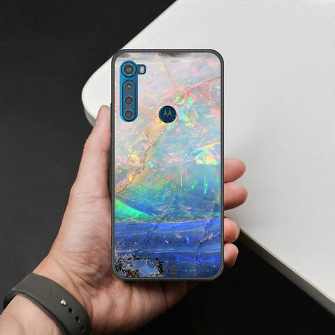 Motorola One Fusion Plus Cover - Colorful Marble Series - HQ Premium Shine Durable Shatterproof Case