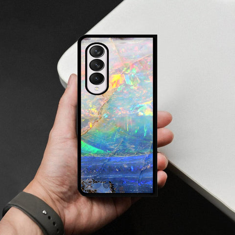 Samsung Galaxy Z Fold 4 5G Cover - Colorful Marble Series - HQ Premium Shine Durable Shatterproof Case