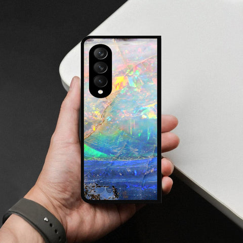 Samsung Galaxy Z Fold 3 5G Cover - Colorful Marble Series - HQ Premium Shine Durable Shatterproof Case