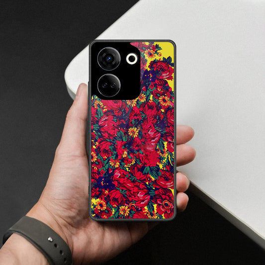 Tecno Camon 20 Cover - Foral Series - HQ Premium Shine Durable Shatterproof Case