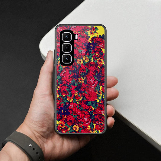 Infinix Hot 50 4G Cover - Foral Series - HQ Premium Shine Durable Shatterproof Case