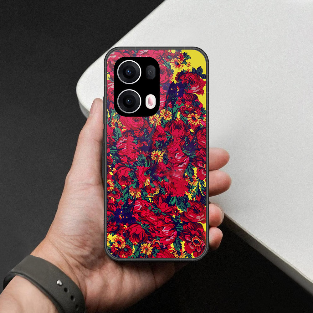 Oppo Reno 13 Pro Cover - Foral Series - HQ Premium Shine Durable Shatterproof Case