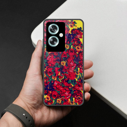 Oppo A2 Cover - Foral Series - HQ Premium Shine Durable Shatterproof Case
