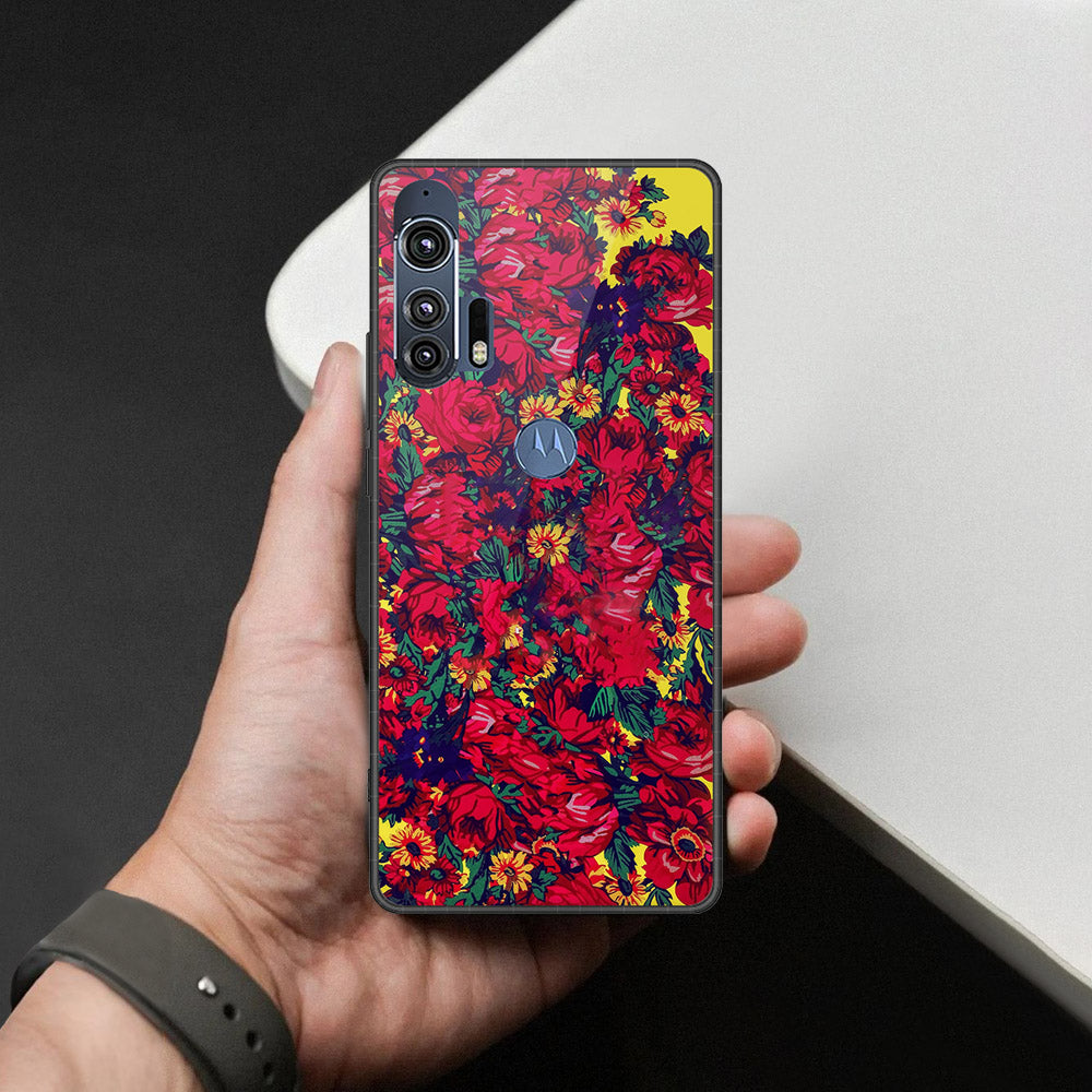 Motorola Edge Plus 2020 Cover - Foral Series - HQ Premium Shine Durable Shatterproof Case