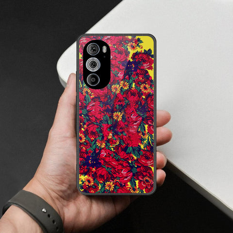 Motorola Edge 30 Pro Cover - Foral Series - HQ Premium Shine Durable Shatterproof Case