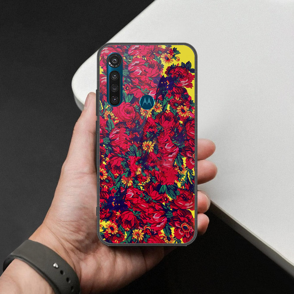 Motorola Moto G8 Power Cover - Foral Series - HQ Premium Shine Durable Shatterproof Case