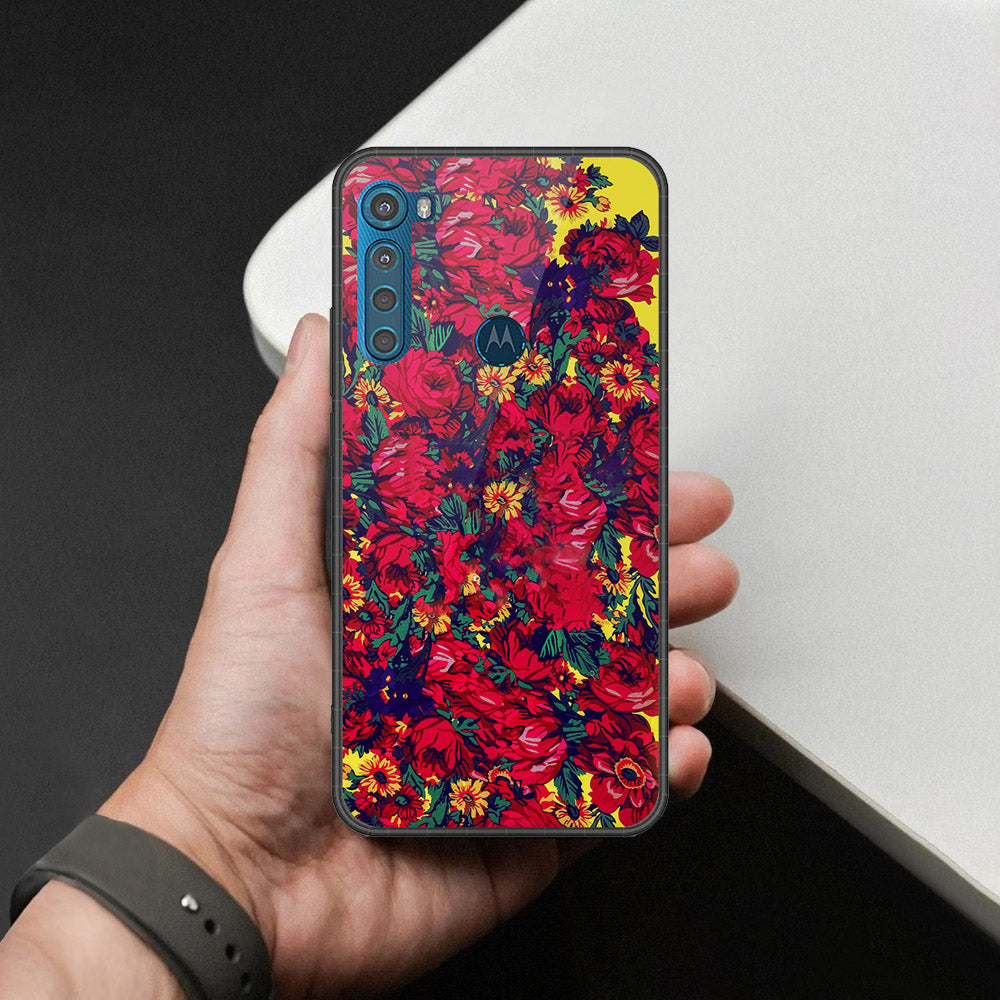 Motorola One Fusion Plus Cover - Foral Series - HQ Premium Shine Durable Shatterproof Case