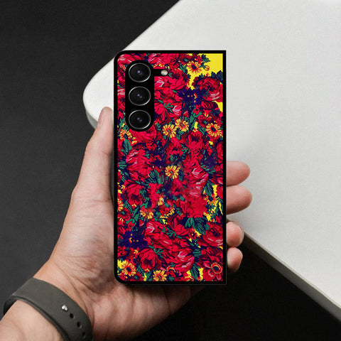 Samsung Galaxy Z Fold 5 5G Cover - Foral Series - HQ Premium Shine Durable Shatterproof Case