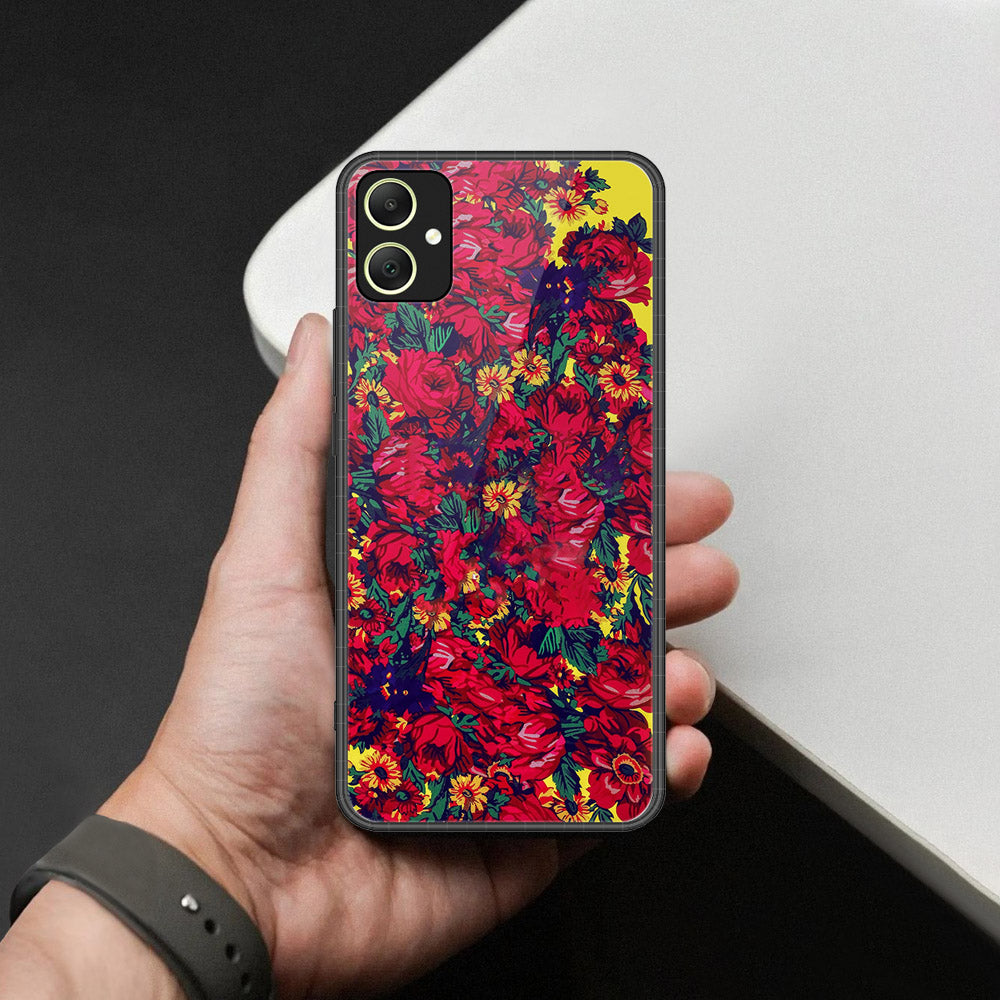 Samsung Galaxy M14 Cover - Foral Series - HQ Premium Shine Durable Shatterproof Case