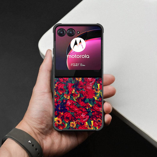 Motorola Razr 40 Ultra Cover - Foral Series - HQ Premium Shine Durable Shatterproof Case