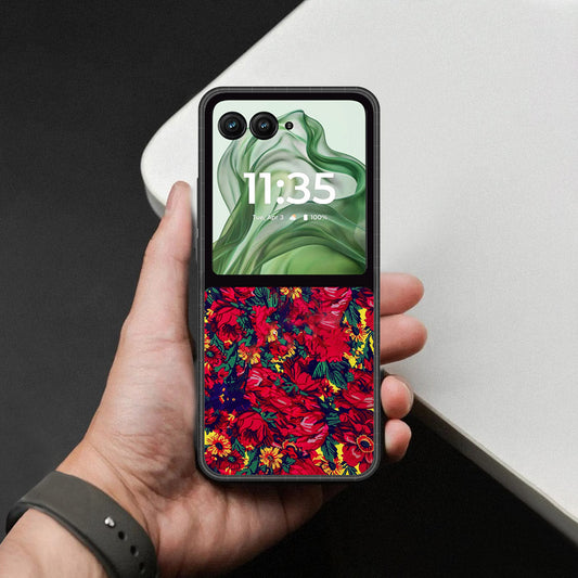 Motorola Razr Plus 2024 Cover - Foral Series - HQ Premium Shine Durable Shatterproof Case