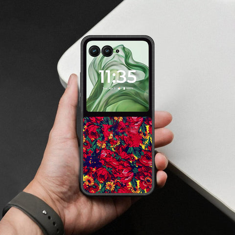 Motorola Razr 50 Ultra Cover - Foral Series - HQ Premium Shine Durable Shatterproof Case