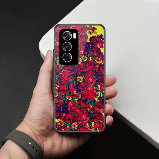 Oppo Reno 12 Pro Cover - Foral Series - HQ Premium Shine Durable Shatterproof Case