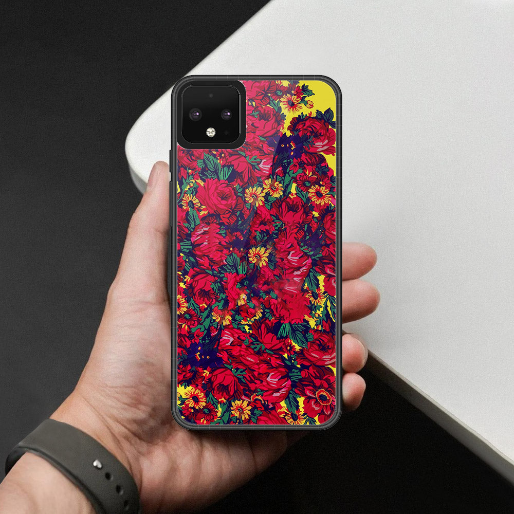 Google Pixel 4 Cover - Foral Series - HQ Premium Shine Durable Shatterproof Case