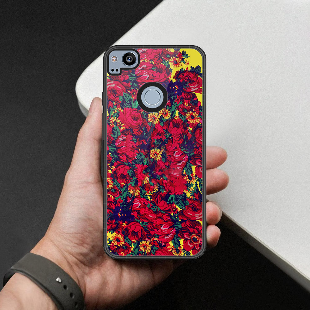 Google Pixel 2 XL Cover - Foral Series - HQ Premium Shine Durable Shatterproof Case