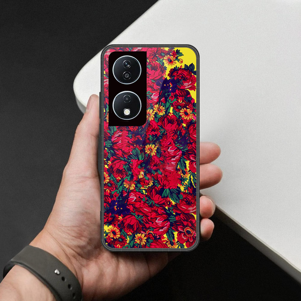 Honor X7b 5G Cover - Foral Series - HQ Premium Shine Durable Shatterproof Case