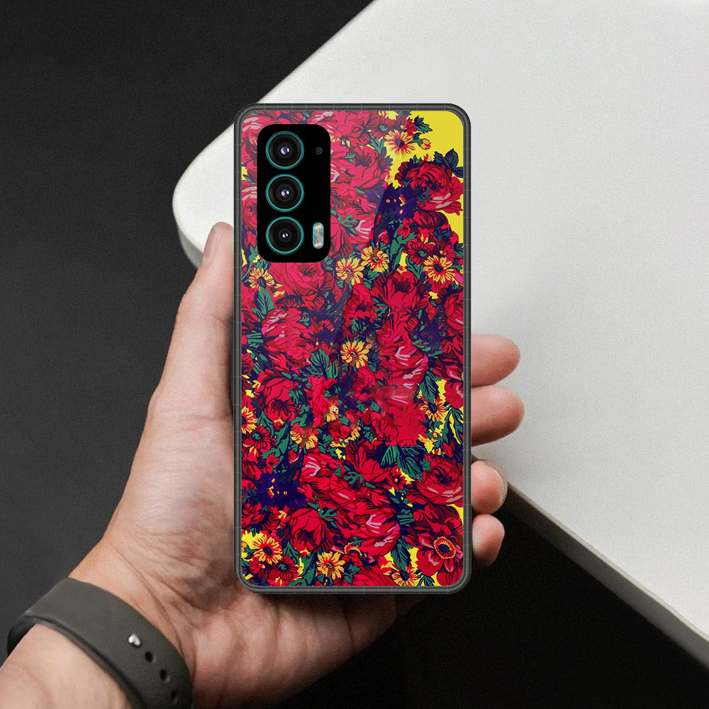 Motorola Edge 20 Cover - Foral Series - HQ Premium Shine Durable Shatterproof Case