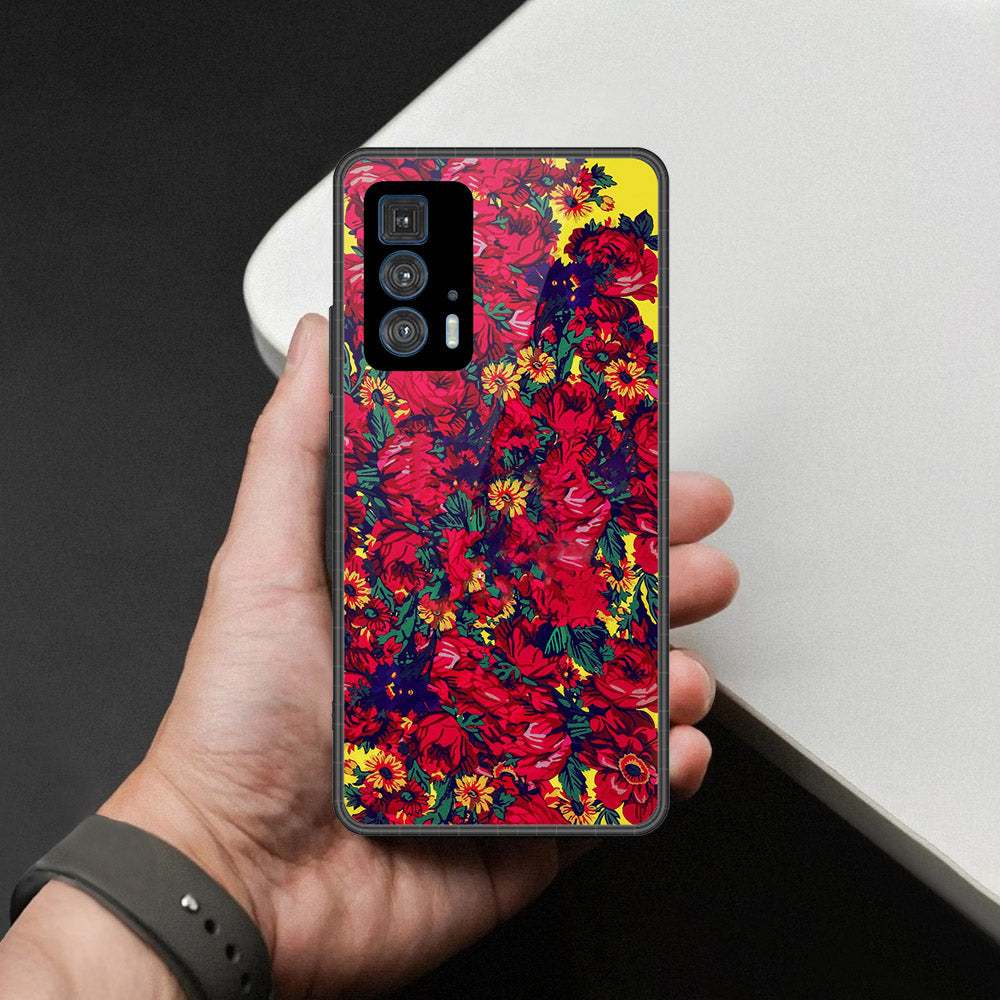 Motorola Edge 20 Pro Cover - Foral Series - HQ Premium Shine Durable Shatterproof Case