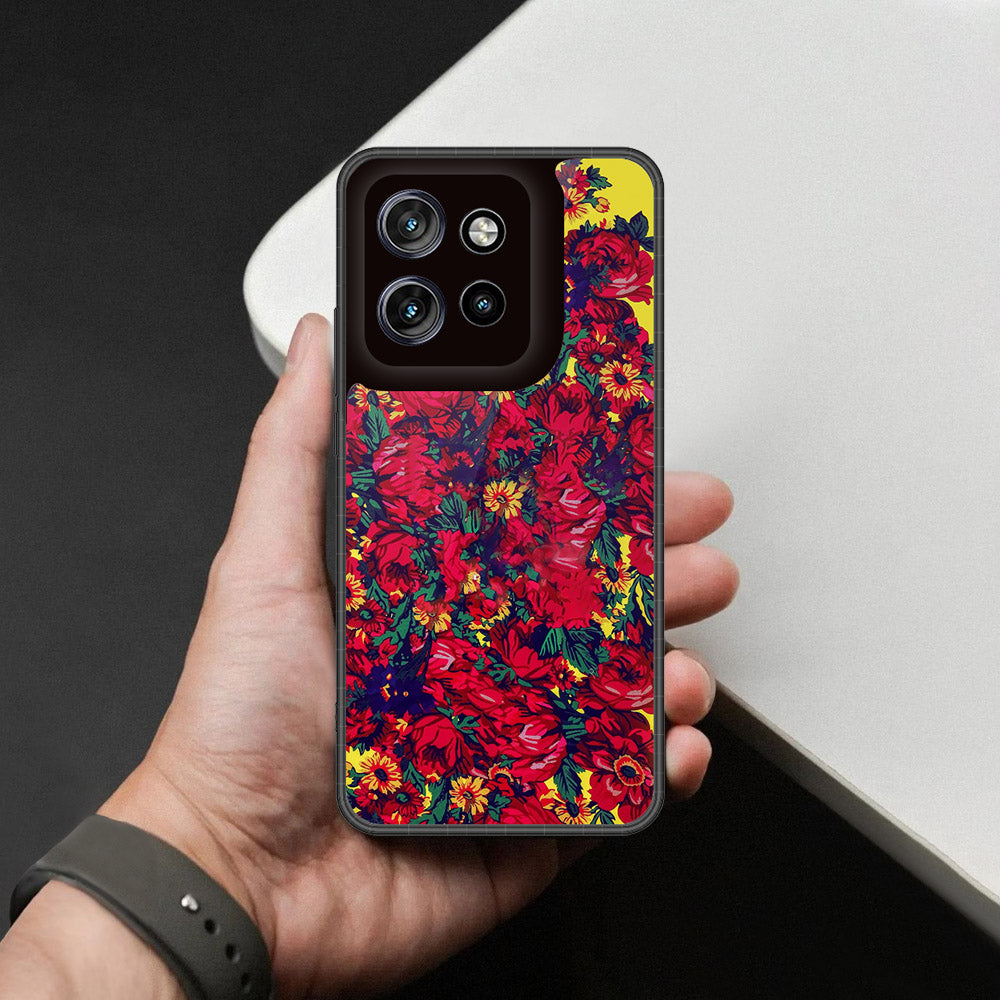Motorola Edge 50 Neo Cover - Foral Series - HQ Premium Shine Durable Shatterproof Case