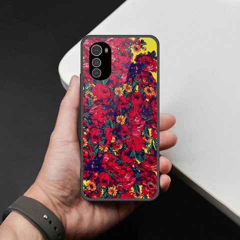 Motorola Moto E32 Cover - Foral Series - HQ Premium Shine Durable Shatterproof Case