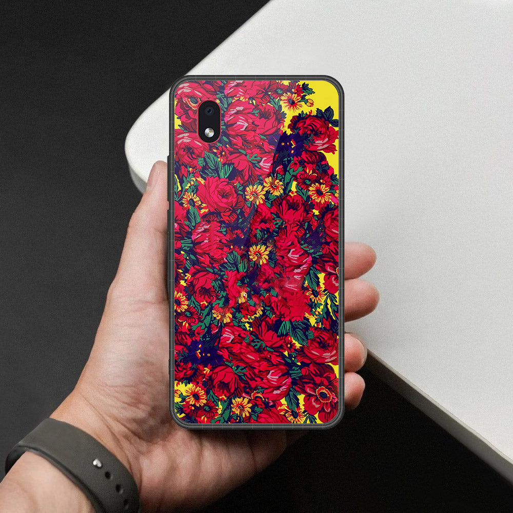 Samsung Galaxy A01 Core Cover - Foral Series - HQ Premium Shine Durable Shatterproof Case