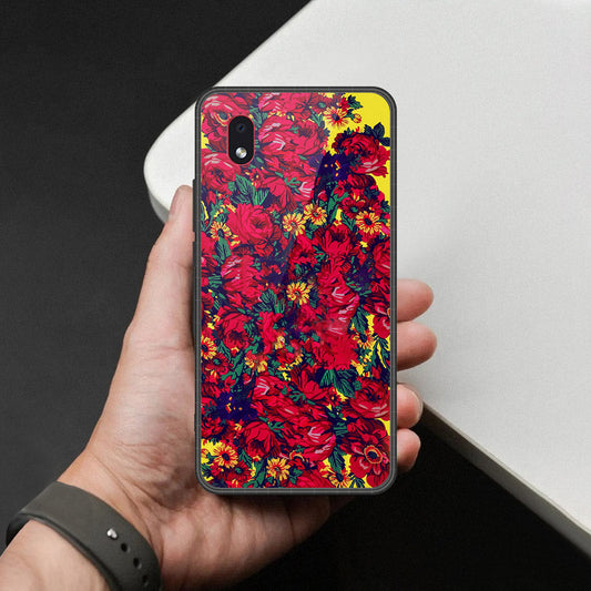 Samsung Galaxy A01 Core Cover - Foral Series - HQ Premium Shine Durable Shatterproof Case