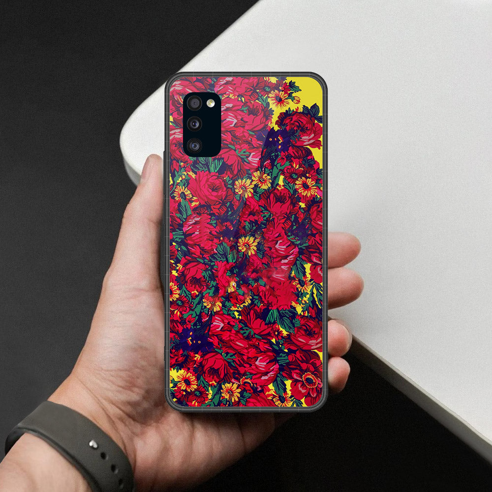 Samsung Galaxy A41 Cover - Foral Series - HQ Premium Shine Durable Shatterproof Case