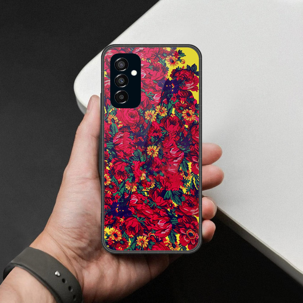 Samsung Galaxy F23 Cover - Foral Series - HQ Premium Shine Durable Shatterproof Case