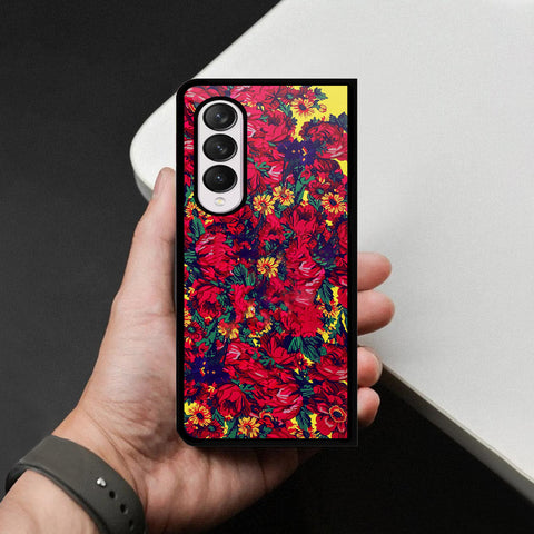 Samsung Galaxy Z Fold 4 5G Cover - Foral Series - HQ Premium Shine Durable Shatterproof Case