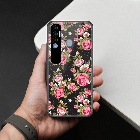 Tecno Spark 7 Pro Cover - Foral Series - HQ Premium Shine Durable Shatterproof Case