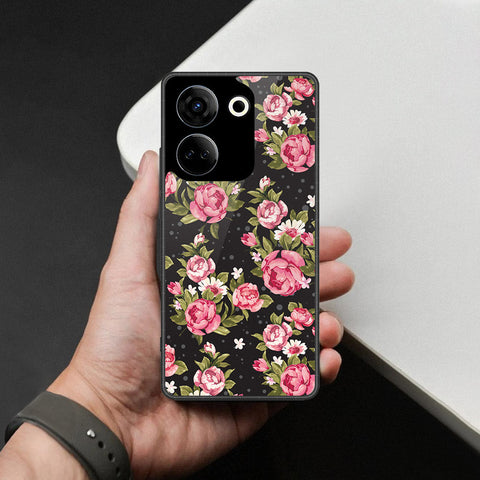 Tecno Camon 20 Cover - Foral Series - HQ Premium Shine Durable Shatterproof Case