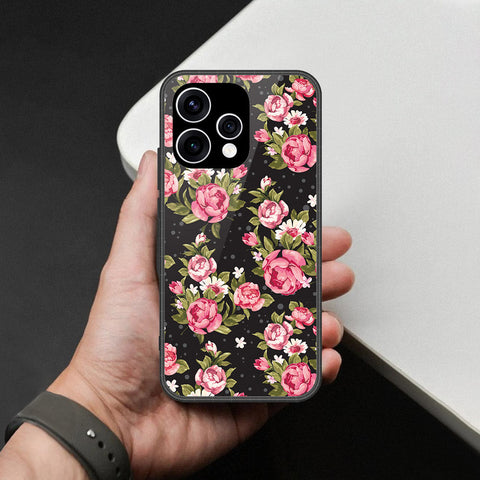 Oppo Reno 15 Cover - Foral Series - HQ Ultra Shine Premium Infinity Glass Soft Silicon Borders Case