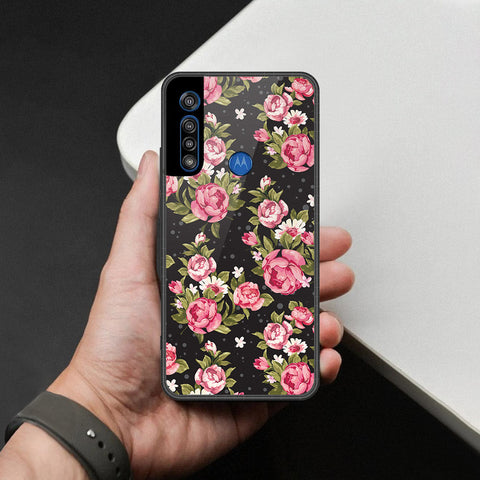 Motorola One Macro Cover - Foral Series - HQ Premium Shine Durable Shatterproof Case