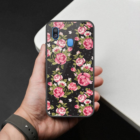 Samsung Galaxy A40 Cover - Foral Series - HQ Premium Shine Durable Shatterproof Case