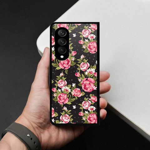 Samsung Galaxy Z Fold 3 5G Cover - Foral Series - HQ Premium Shine Durable Shatterproof Case