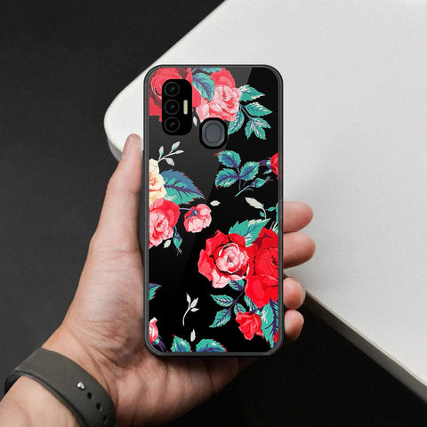 Tecno Spark 7T Cover - Foral Series - HQ Premium Shine Durable Shatterproof Case