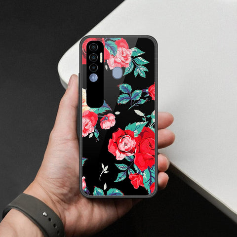 Tecno Spark 7 Pro Cover - Foral Series - HQ Premium Shine Durable Shatterproof Case