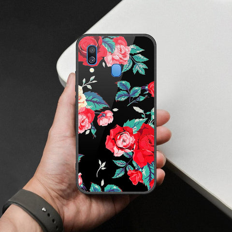 Samsung Galaxy M20 Cover - Foral Series - HQ Premium Shine Durable Shatterproof Case