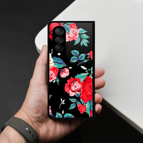 Samsung Galaxy Z Fold 3 5G Cover - Foral Series - HQ Premium Shine Durable Shatterproof Case