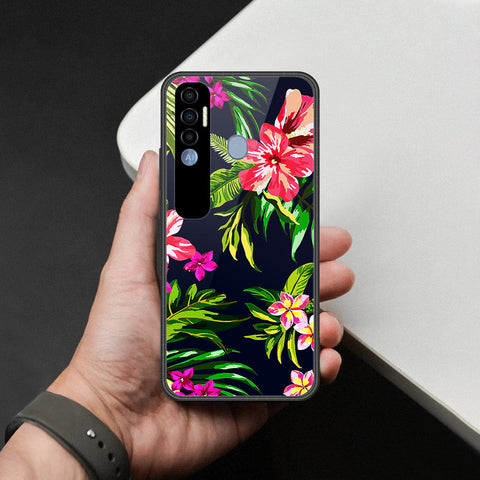 Tecno Spark 7 Pro Cover - Foral Series - HQ Premium Shine Durable Shatterproof Case