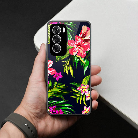 Oppo Reno 12 Cover - Foral Series - HQ Premium Shine Durable Shatterproof Case