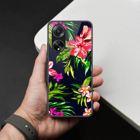 Oppo A1 Cover - Foral Series - HQ Premium Shine Durable Shatterproof Case