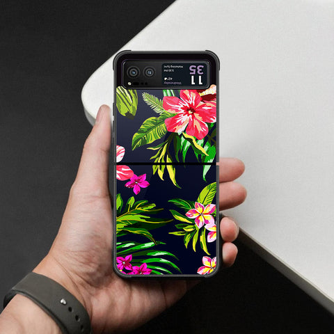 Motorola Razr 40 Cover - Foral Series - HQ Premium Shine Durable Shatterproof Case